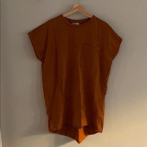 Zara burnt orange tshirt dress M/28